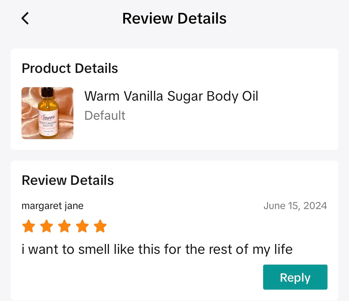 Warm Vanilla Sugar Body Oil